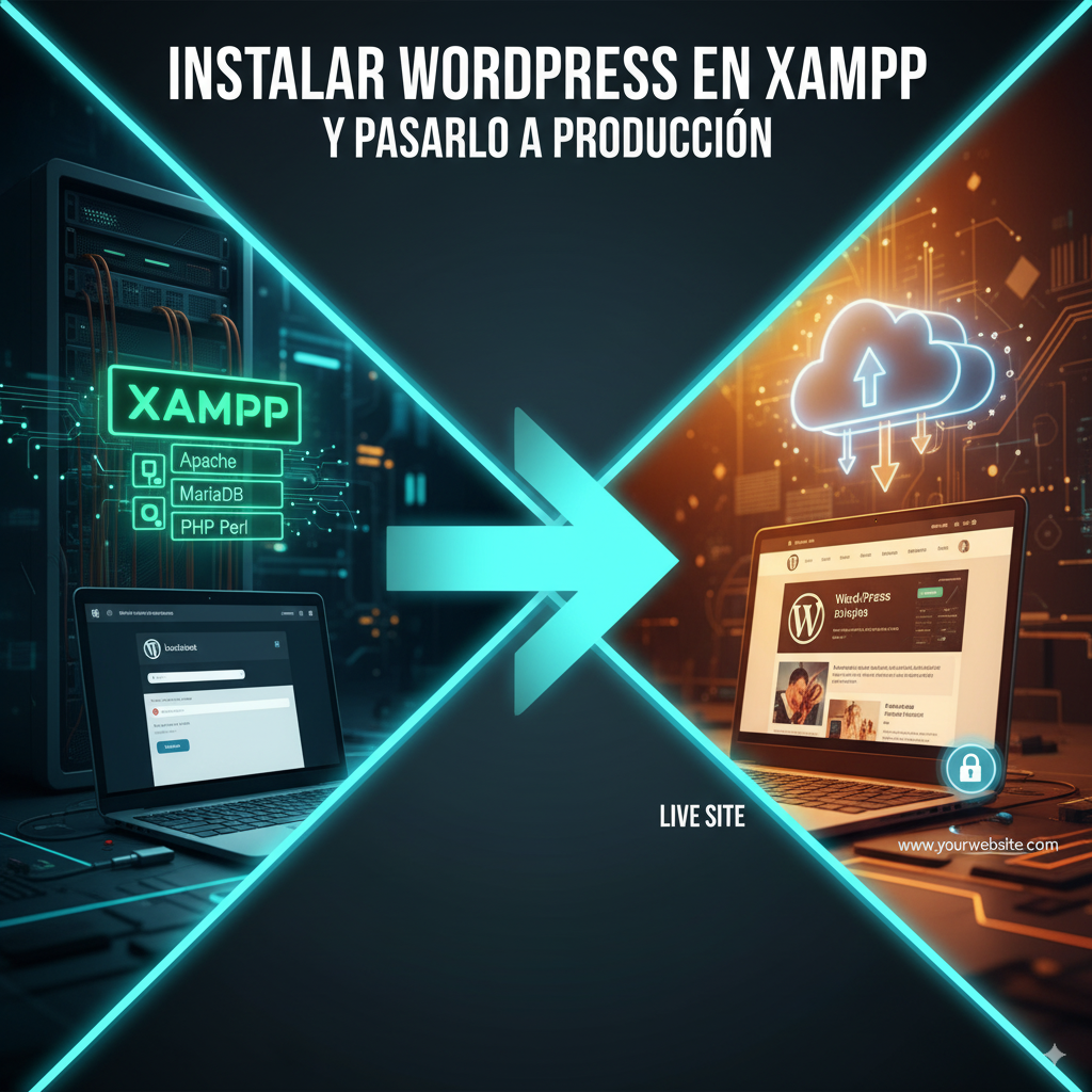 Cómo instalar WordPress en XAMPP y pasarlo a producción