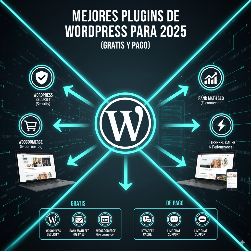 Mejores plugins de WordPress para 2025 (gratis y de pago)